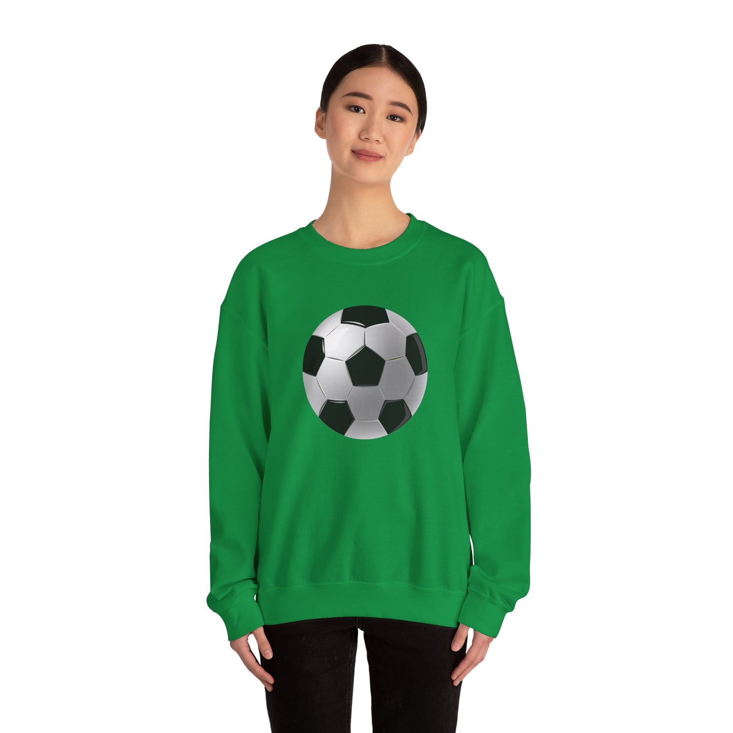 Unisex Heavy Blend™ Crewneck Sweatshirt - Dynamic Football Design - Sports Passion and Energy
