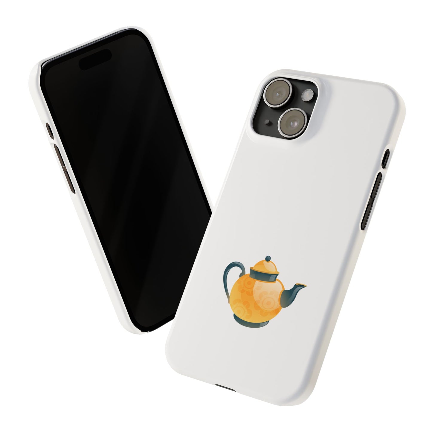 Cute Teapot Slim Phone Case, Tea Lover Gift, Stylish Phone Cover, Unique Gadget Accessory, Phone Protector for Tea Enthusiasts