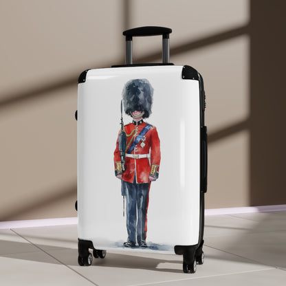 British Plaid Scarf Watercolor Suitcase
