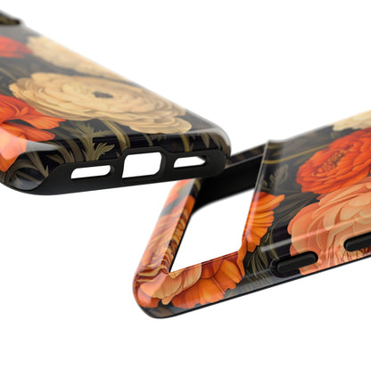 Floral Phone Case with Tough Protection, Blooming Ranunculus Design, Durable Cover, Gift for Flower Lovers, Eco-Friendly Phone Accessory