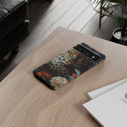 Wildlife Phone Case with Leopard Design | Tough Cases, Animal Prints, Floral Phone Cover, Gift for Nature Lovers, Unique Phone Accessories