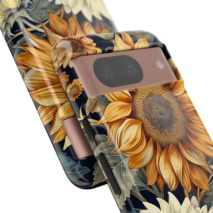 Floral Phone Case for Tough Cases, Sunflower Design, Nature Lover Gift, Birthday Present, Eco-Friendly Accessories, Summer Vibes