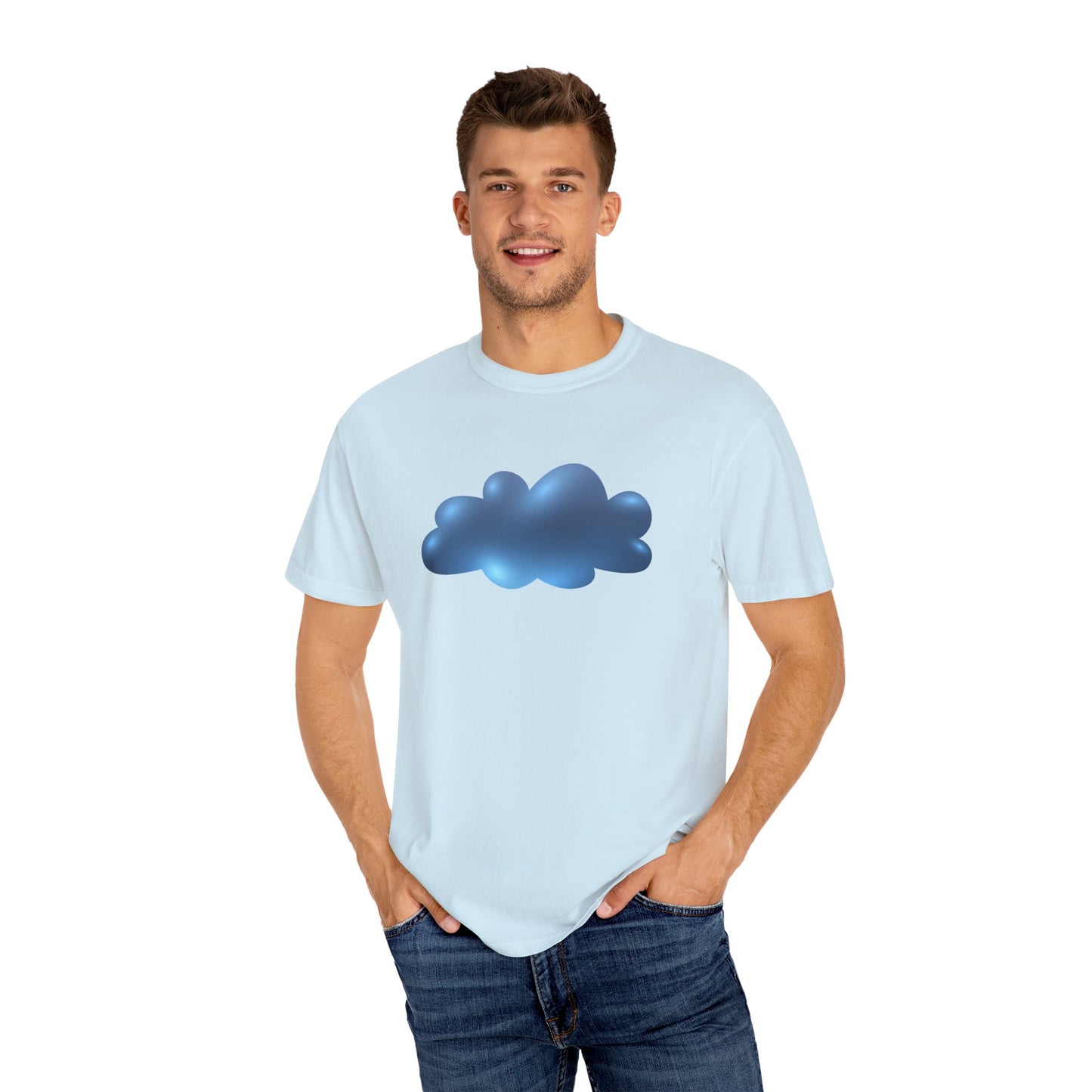 Serene Cloudscape - Dreamy Cloud All-day wear Unisex Garment-Dyed T-shirt