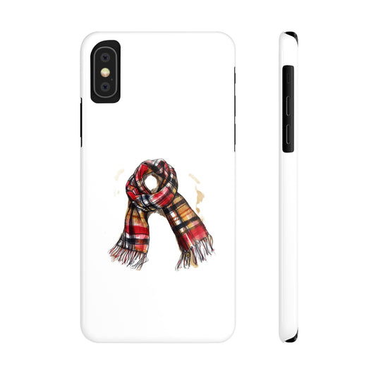 Cozy Scarf Slim Phone Case - Chic Protection for Your Device, Stylish Gift, Fall Aesthetic, Winter Fashion, Trendy Accessory