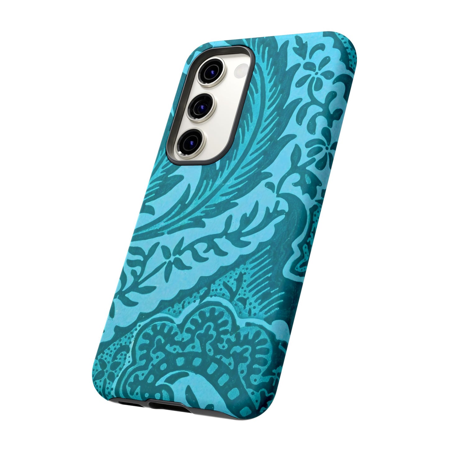 Protective Phone Case with Elegant Teal Design, Tough Cases, Floral Phone Cover, Stylish Smartphone Protection, Gifts for Her, Trendy [...]