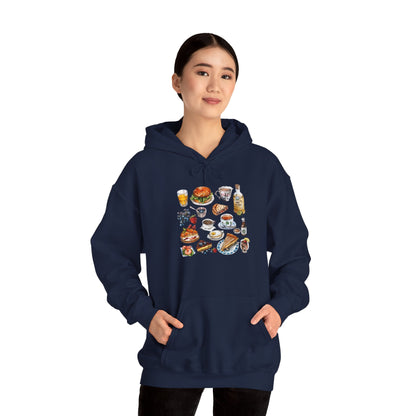 Unisex Heavy Blend™ Hooded Sweatshirt - Nostalgic England - Vintage Symbols & Icons