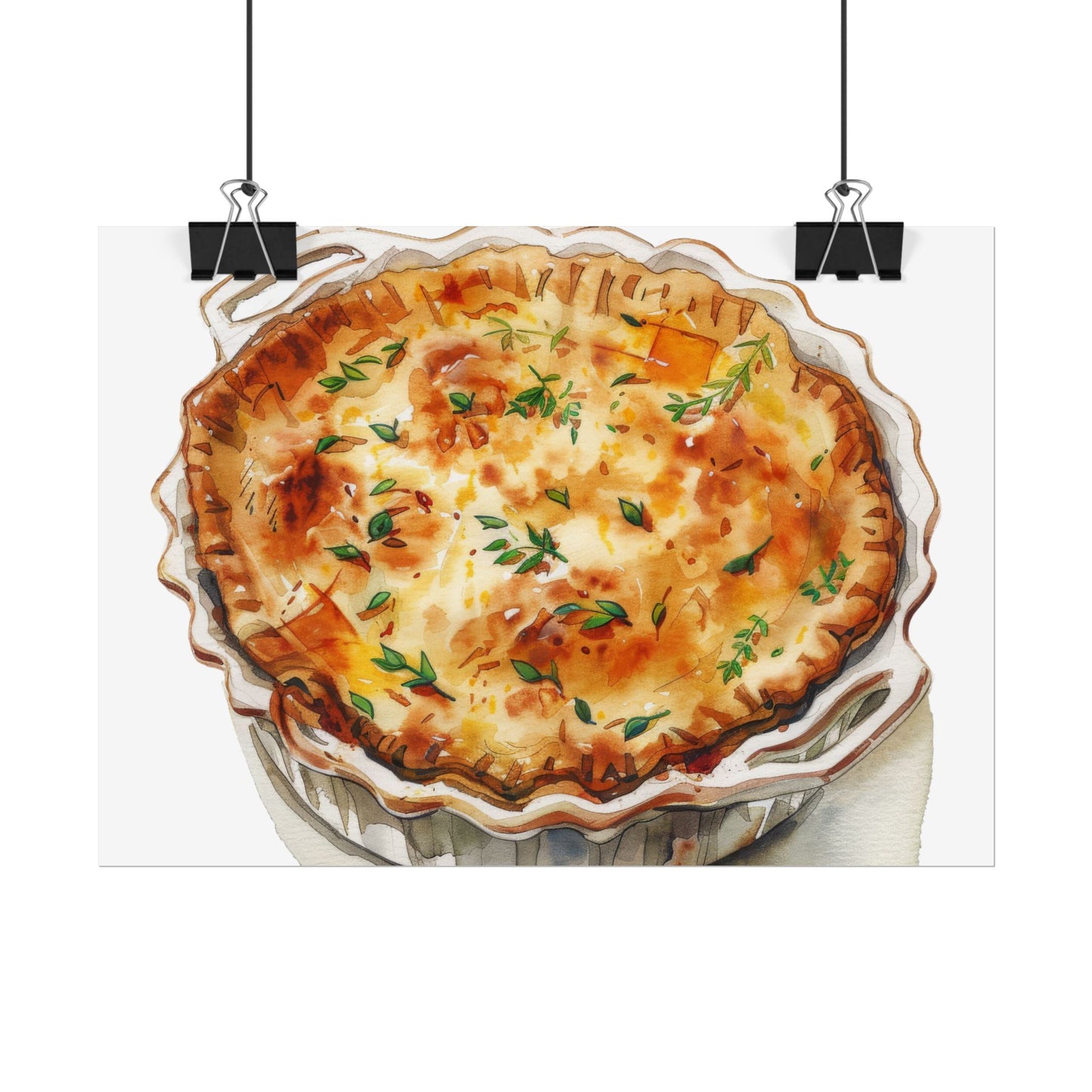 Delicious Quiche Rolled Posters for Kitchen Decor, Culinary Art, Foodie Wall Art, Gift for Chefs, Cooking Enthusiasts, Home Decor