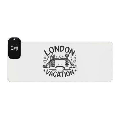 London Vacation - LED Gaming Mouse Pad, Wireless Charging