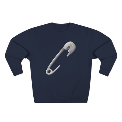 Unisex Crewneck Sweatshirt - Minimalist Safety Pin