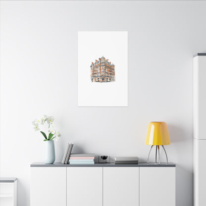 Artistic Matte Canvas Print of Historic Building, Wall Art Decor, Home Interior, Unique Gift, Fine Art, Architecture Lover, Urban Design