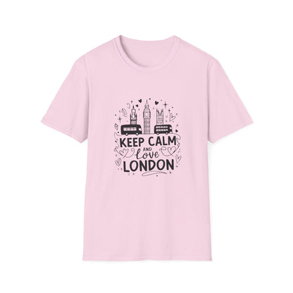 Keep alm and Love London Unisex Softstyle T-Shirt