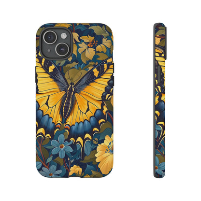 Colorful Butterfly Phone Case, Floral Design, Tough Cases, Protective Cover, Gifts for Nature Lovers, Birthday Present