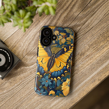 Colorful Butterfly Phone Case, Floral Design, Tough Cases, Protective Cover, Gifts for Nature Lovers, Birthday Present