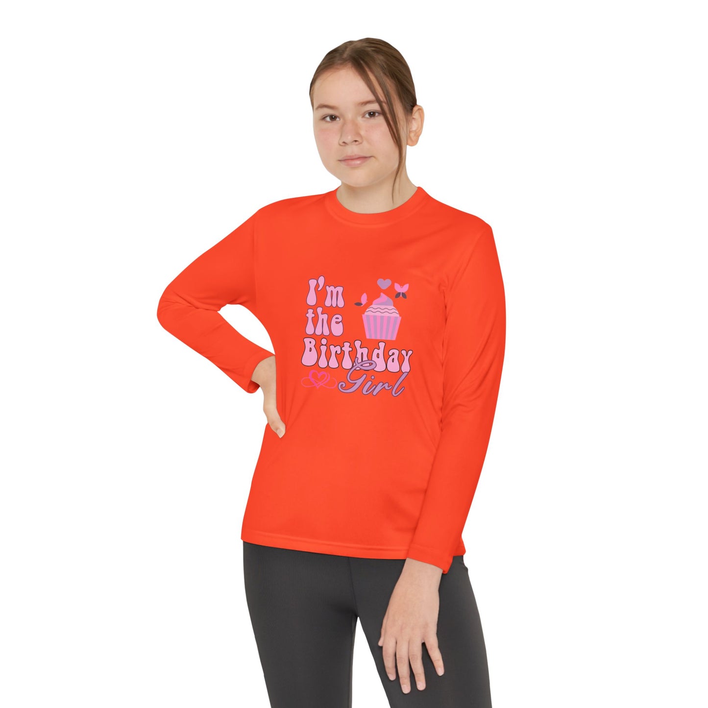 Youth Birthday Girl Long Sleeve Tee - Fun Celebration Fashion