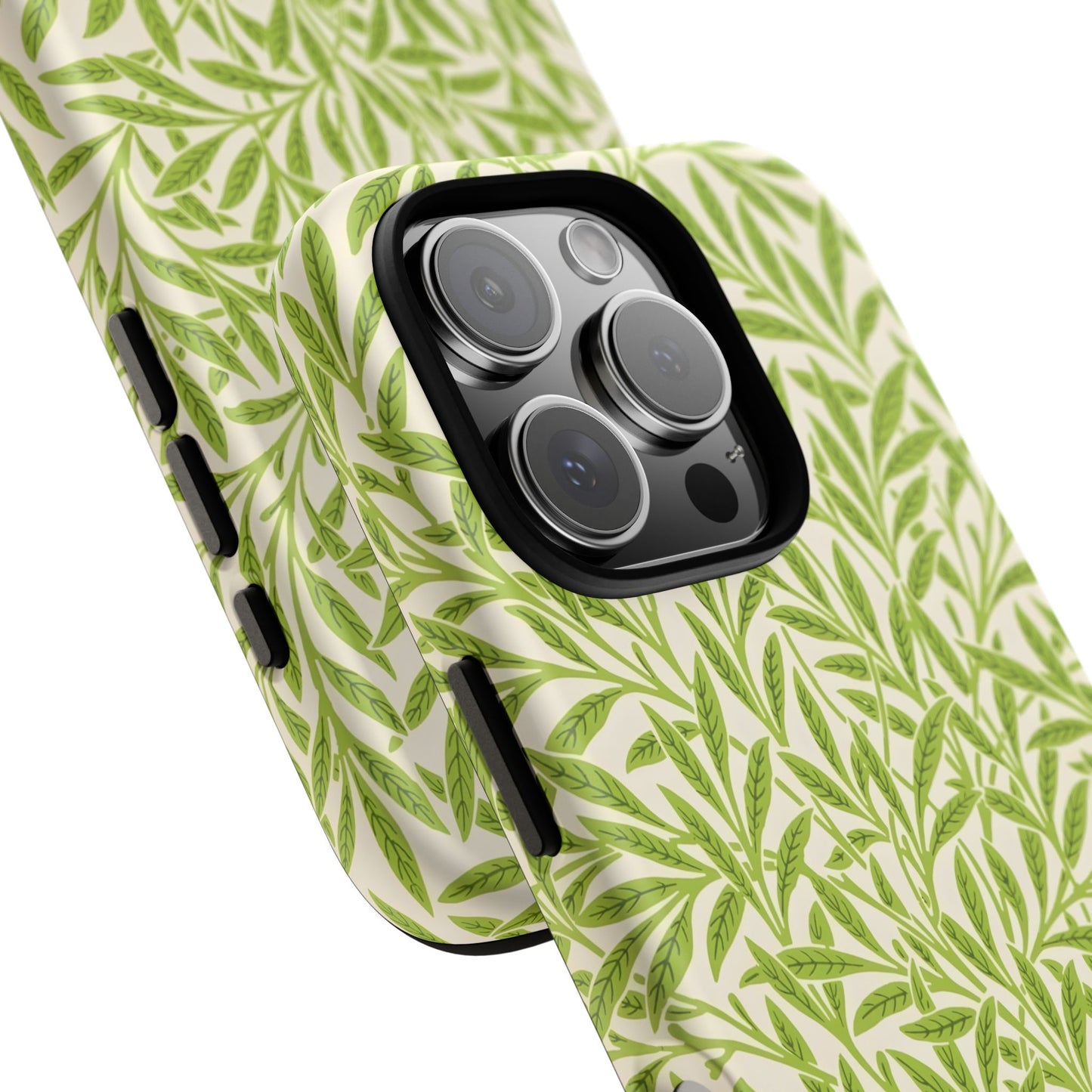 Green Leaf iPhone Case, Tough Cases, Botanical Phone Protection, Eco-Friendly Cover, Nature Lover Gift, Trendy Cell Phone Accessory