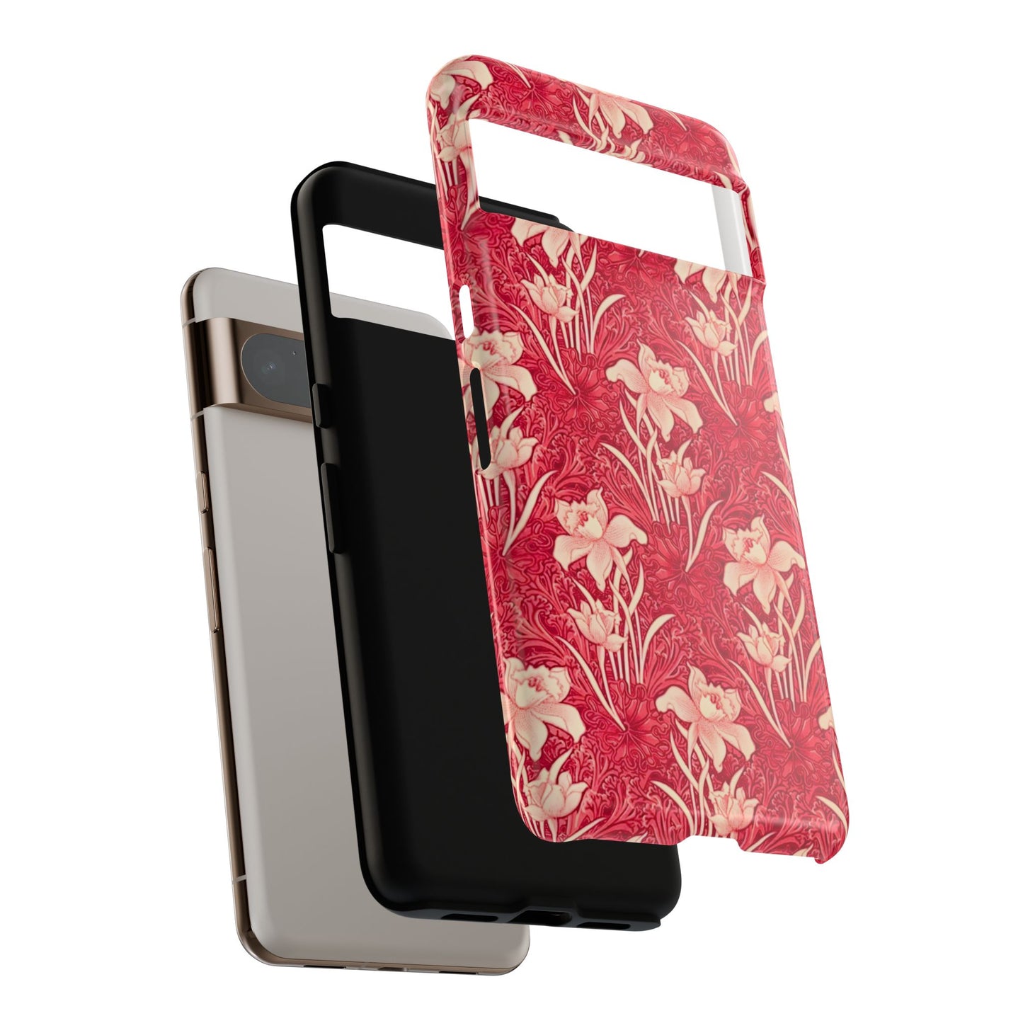 Floral Tough Phone Case - Durable, Stylish Accessory, Perfect Gift for Her, Floral Pattern, Customizable, Ideal for Daily Use