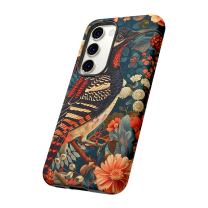 Nature-Inspired Phone Case with Floral Art, Tough Phone Cover, Protective Case, Gift for Nature Lovers, Unique Phone Accessory