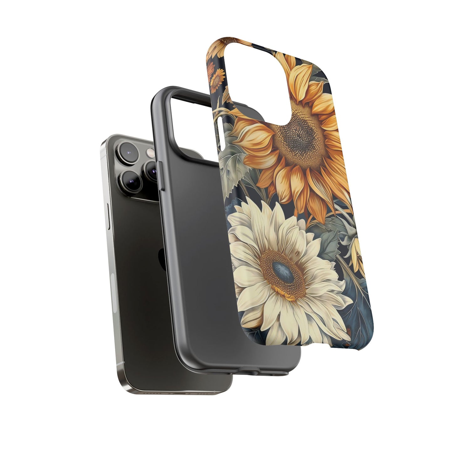 Floral Phone Case for Tough Cases, Sunflower Design, Nature Lover Gift, Birthday Present, Eco-Friendly Accessories, Summer Vibes