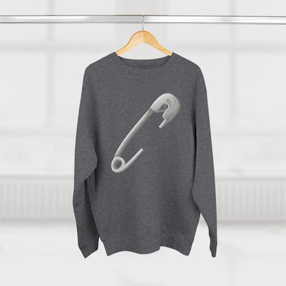 Unisex Crewneck Sweatshirt - Minimalist Safety Pin