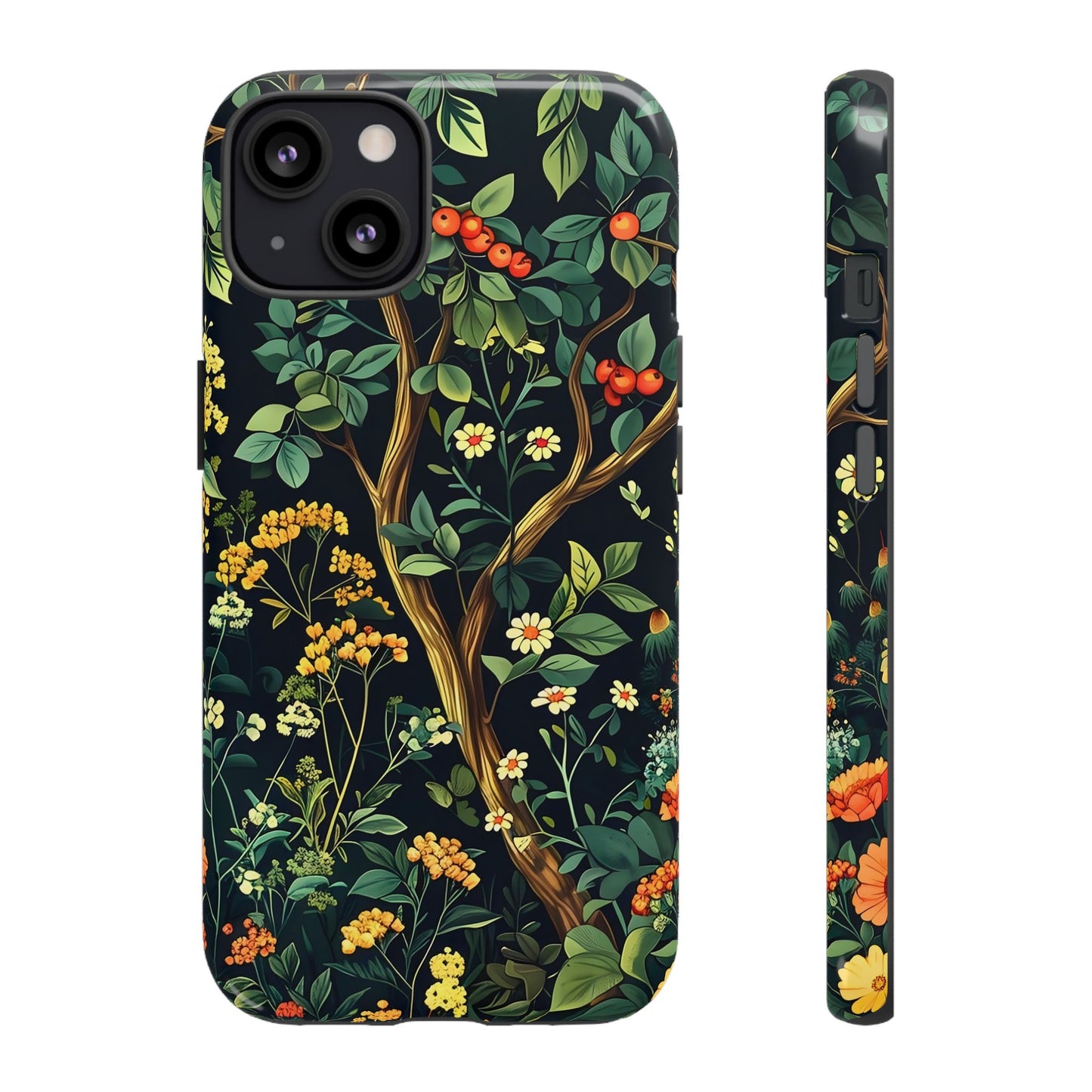 Floral iPhone Case, Nature Inspired Tough Case, Botanical Phone Cover, Eco-Friendly Gift, Unique Floral Design