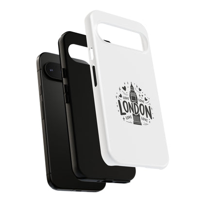 London Love iPhone Case | Tough Cases, London Theme, Gift for Travelers, Unique Phone Accessory, Cute Tech Gifts