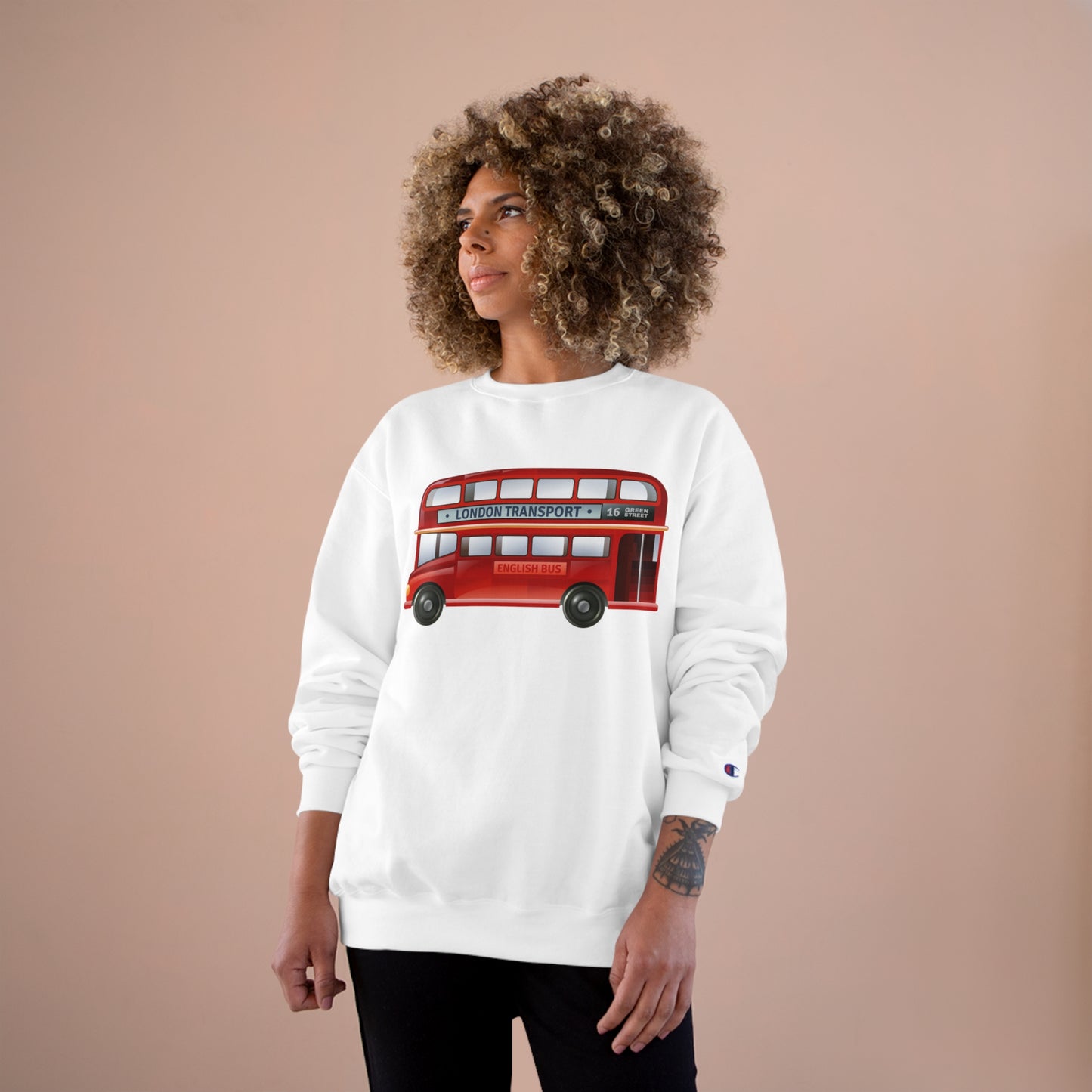 Champion Sweatshirt - London Iconic Red Transport English Bus