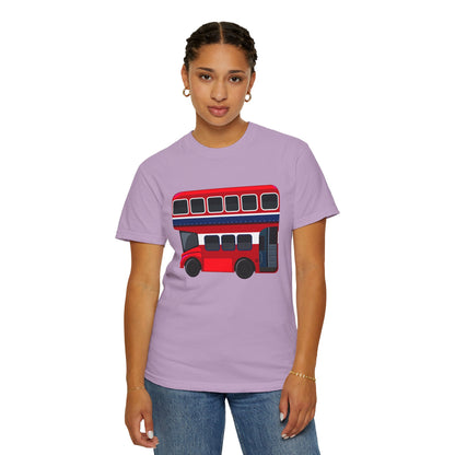 Unisex Garment-Dyed T-shirt - All Aboard! The Classic London Double-Decker
