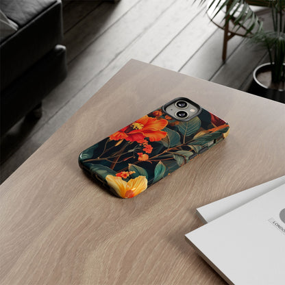 Tough Floral Phone Case | Tropical Vibe, Gift for Nature Lovers, Summer Beach Accessory, Floral Pattern, Trendy Phone Accessories