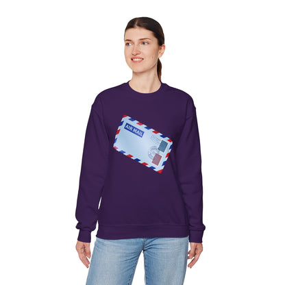 Unisex Heavy Blend™ Crewneck Sweatshirt - Vintage British Air Mail - Classic Postal Design