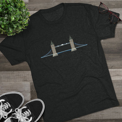 Tower Bridge - Iconic London Trendy Unisex Tri-Blend Crew Tee