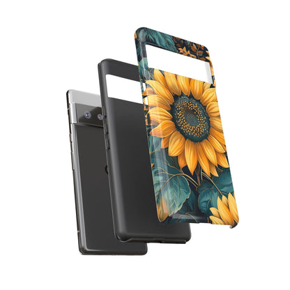 Sunflower Phone Case - Bright Floral Design, Stylish Tough Cover for Sunflower Lovers, Gift for Plant Enthusiasts, Mom Gift, Nature Lovers