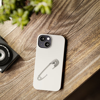 Minimalist Safety Pin Phone Cases | Stylish Slim Cases for Trendy Protection, Gift for Friends, Fashionable Accessories, Unique Phone Cover