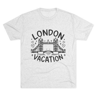 London Vacation Trendy Unisex Tri-Blend Crew Tee