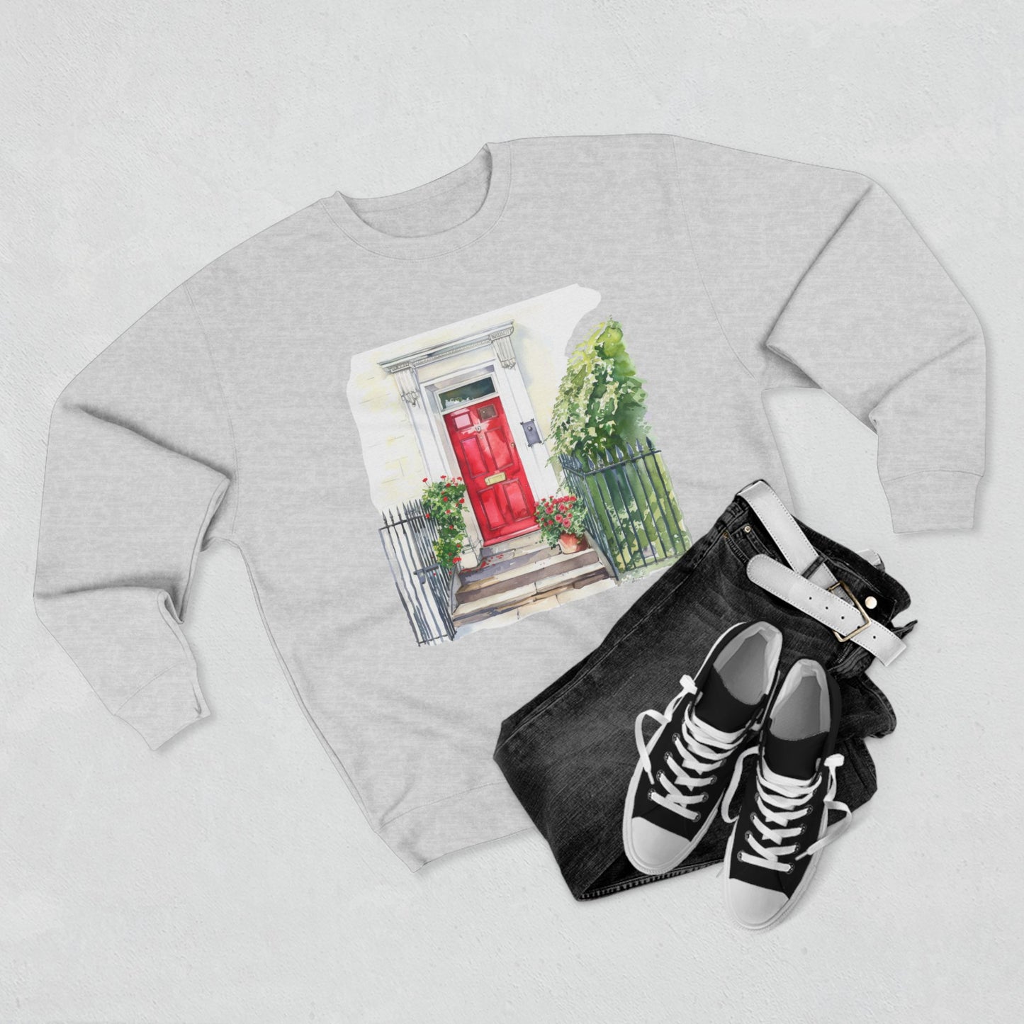 Unisex Crewneck Sweatshirt - Street London Aesthetics Urban Charm and Classic City Vibes