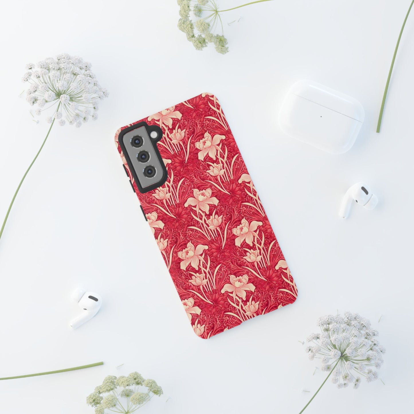 Floral Tough Phone Case - Durable, Stylish Accessory, Perfect Gift for Her, Floral Pattern, Customizable, Ideal for Daily Use