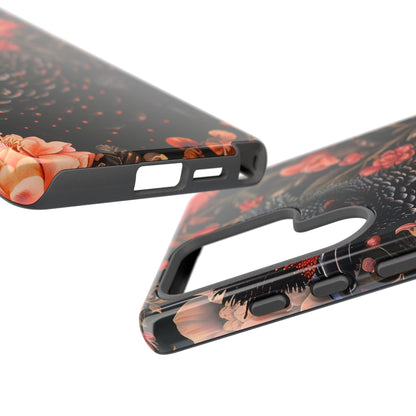 Tough Cases: Floral Design Phone Case, Stylish Protection for Your Phone, Unique Gift for Bird Lovers, Vibrant Floral Art, [...]