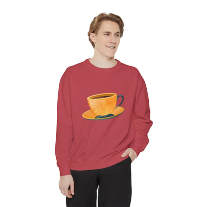 Unisex Garment-Dyed Sweatshirt Classy - Elegant British Tea Cup