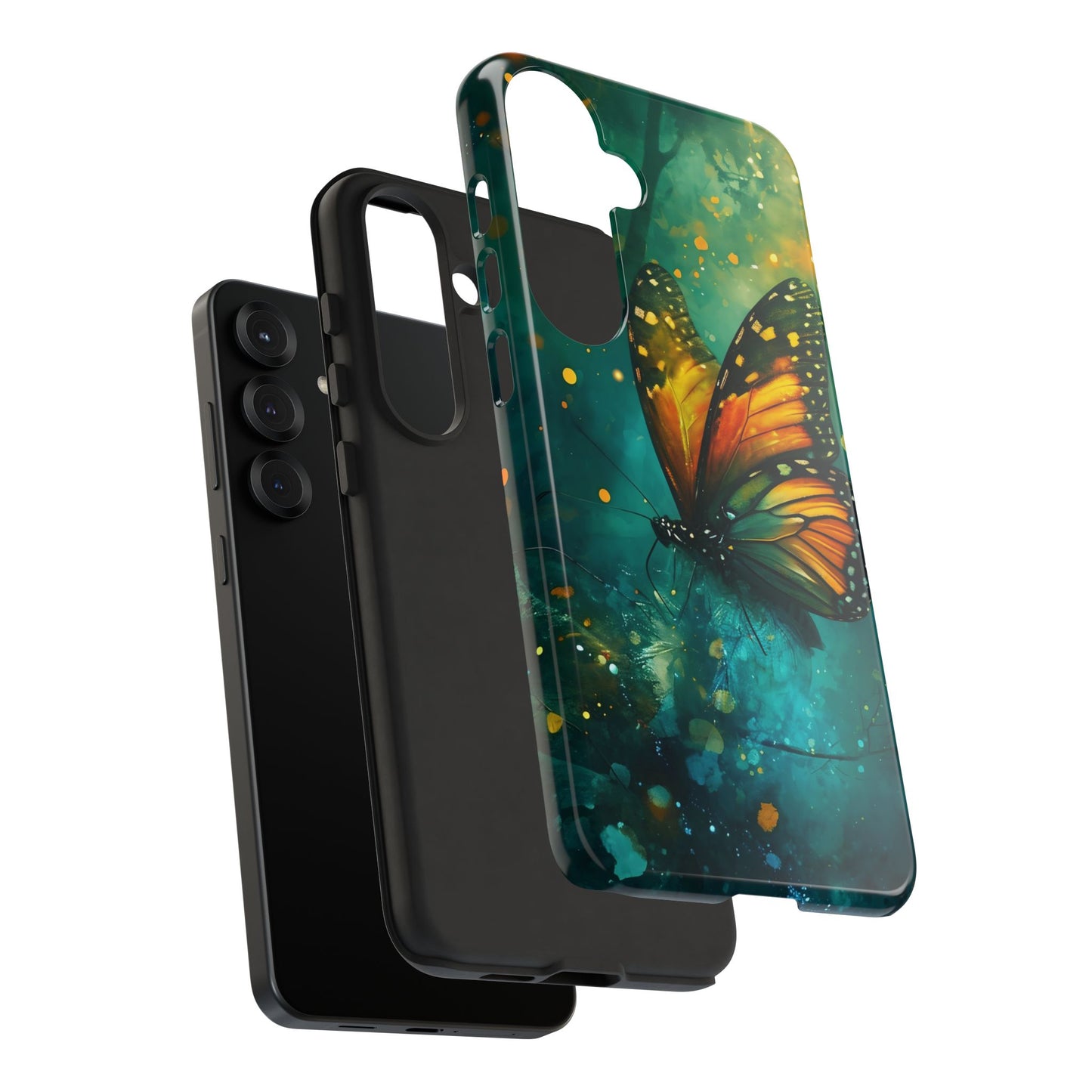 Colorful Butterfly Phone Case, Tough Cases for iPhone and Samsung, Cute Tech Accessories, Nature Lovers Gift, Vibrant Floral Design