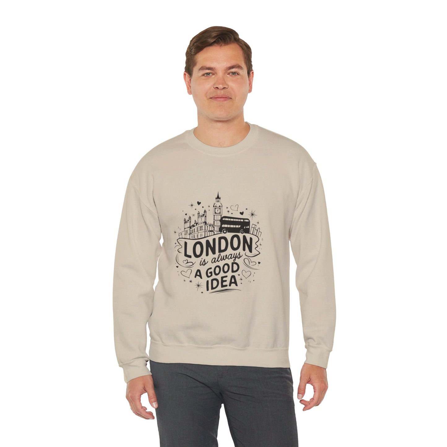 Unisex Heavy Blend™ Crewneck Sweatshirt Lightweight - London is always a best Idea