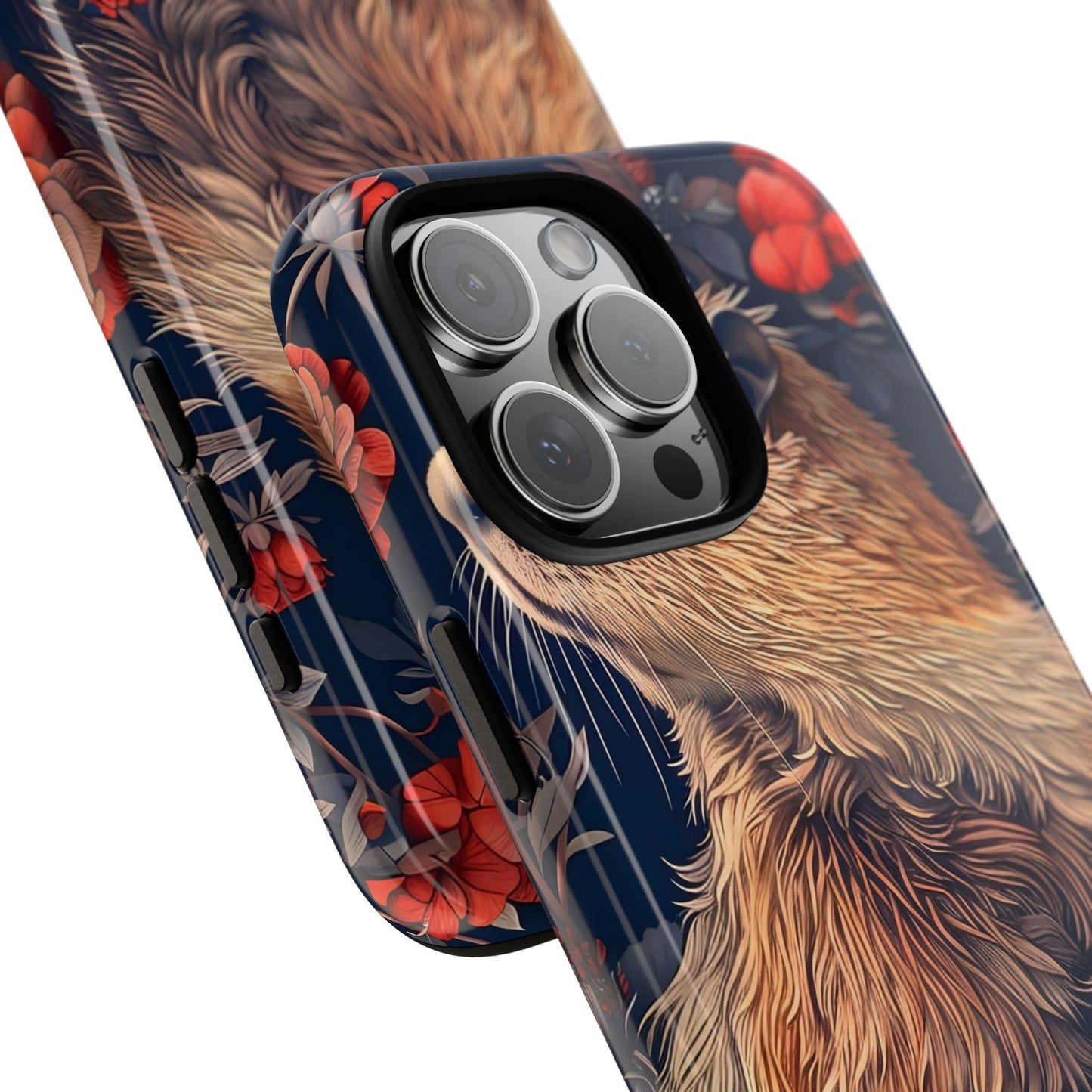 Floral Critter Phone Case, Tough Cases for Animal Lovers, Protective Cases for Phones, Unique Gift for Wildlife Enthusiasts