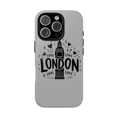 London Love Phone Case, Tough Cases, Stylish Phone Accessories, Unique Gift for Travelers, London Souvenir, Love Design