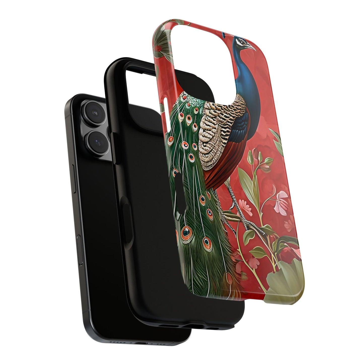 Peacock Tough Phone Case | Stylish Phone Cover, Unique Gift for Nature Lovers, Phone Accessory, Vibrant Floral Design