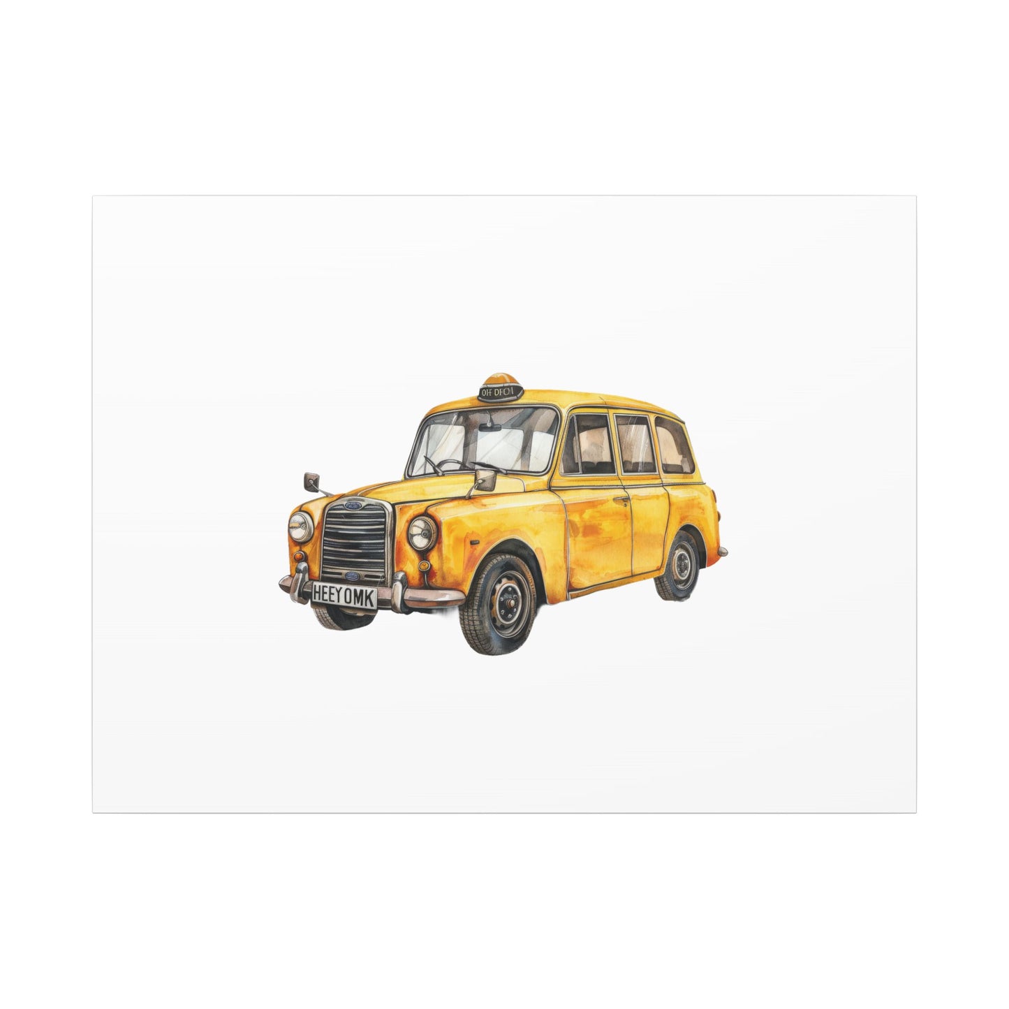 Vintage Taxi Matte Canvas, Stretched, 0.75" (Multi-Size)