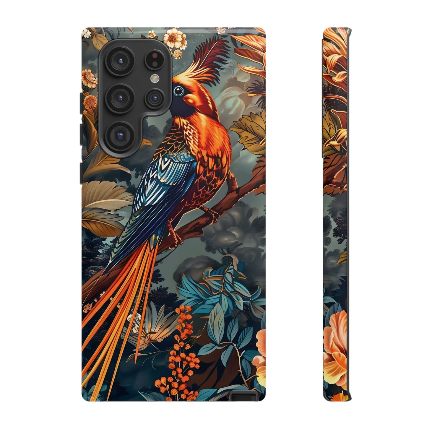 Vibrant Phone Case with Exotic Bird Design, Floral Phone Cover, Tough Case for Nature Lovers, Unique Gift Idea, Phone Accessory, [...]