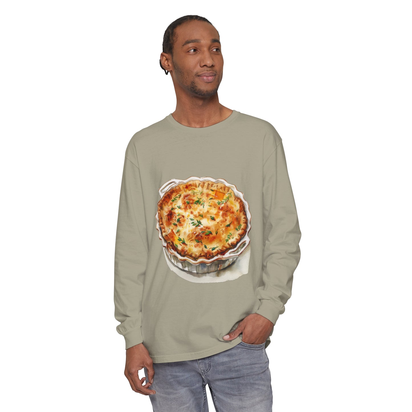 Unisex Garment-dyed Long Sleeve T-Shirt - British Yummiest Delights