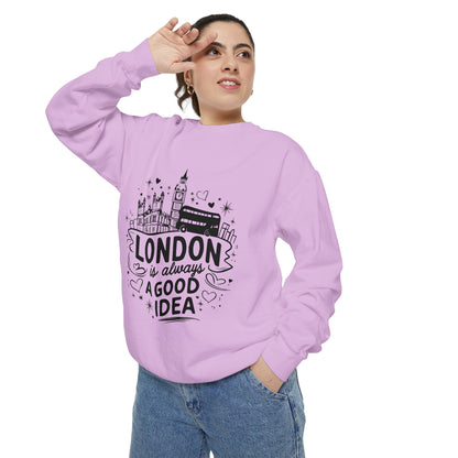 Unisex Garment-Dyed Sweatshirt - London is always a good idea