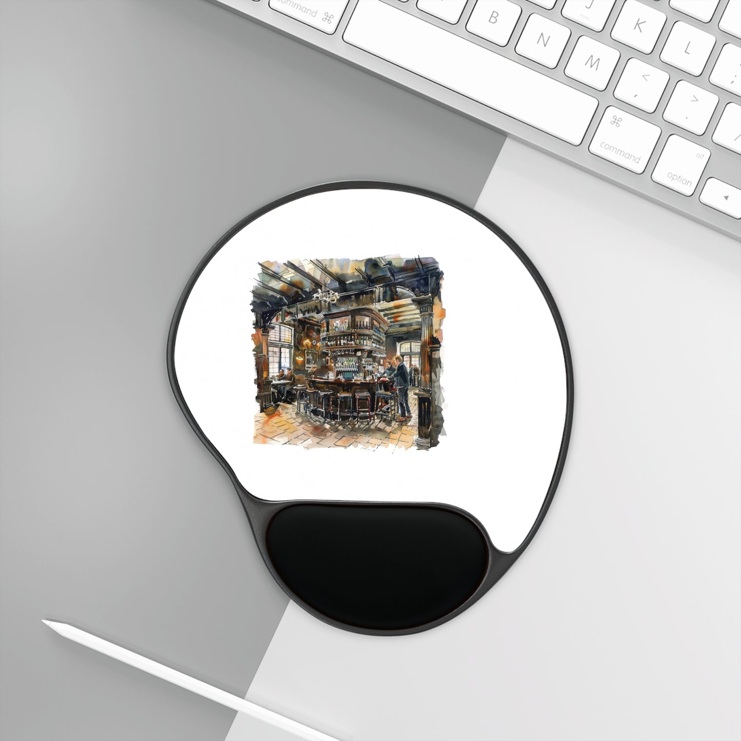 Artistic Mouse Pad with Wrist Rest, Cozy Desk Accessory, Perfect for Home Office, Computer Stationery, Gift for Creatives, Desk Decor