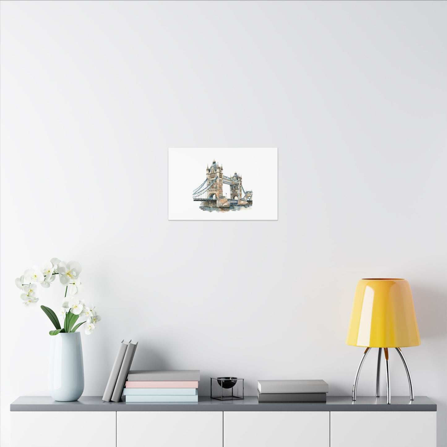 London Bridge Matte Canvas Wall Art, Elegant Home Decor, Unique Gift for Art Lovers, Travel Enthusiast Wall Decor, Modern Aesthetic