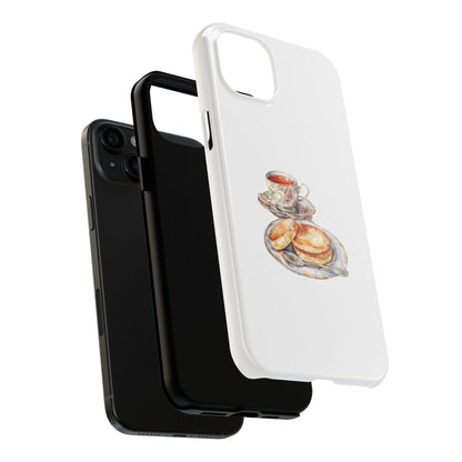 Delightful Tea Time Phone Cases with Biscuit & Tea Design