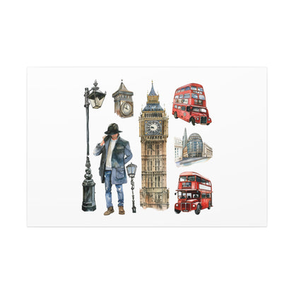 Canvas Art Print, London Skyline, Home Decor, Wall Art, Gift Idea, Travel Memories, Modern Wall Art